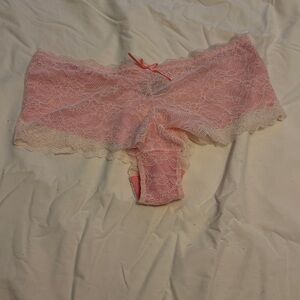 New Lace Pink Women's Boy Shorts Style Underwear L